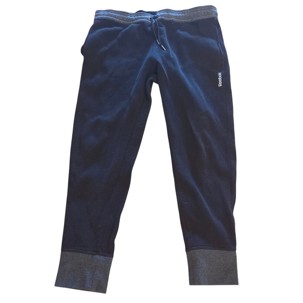 Comfortable Men's Reebok Black Active Sweatpants - Size M
